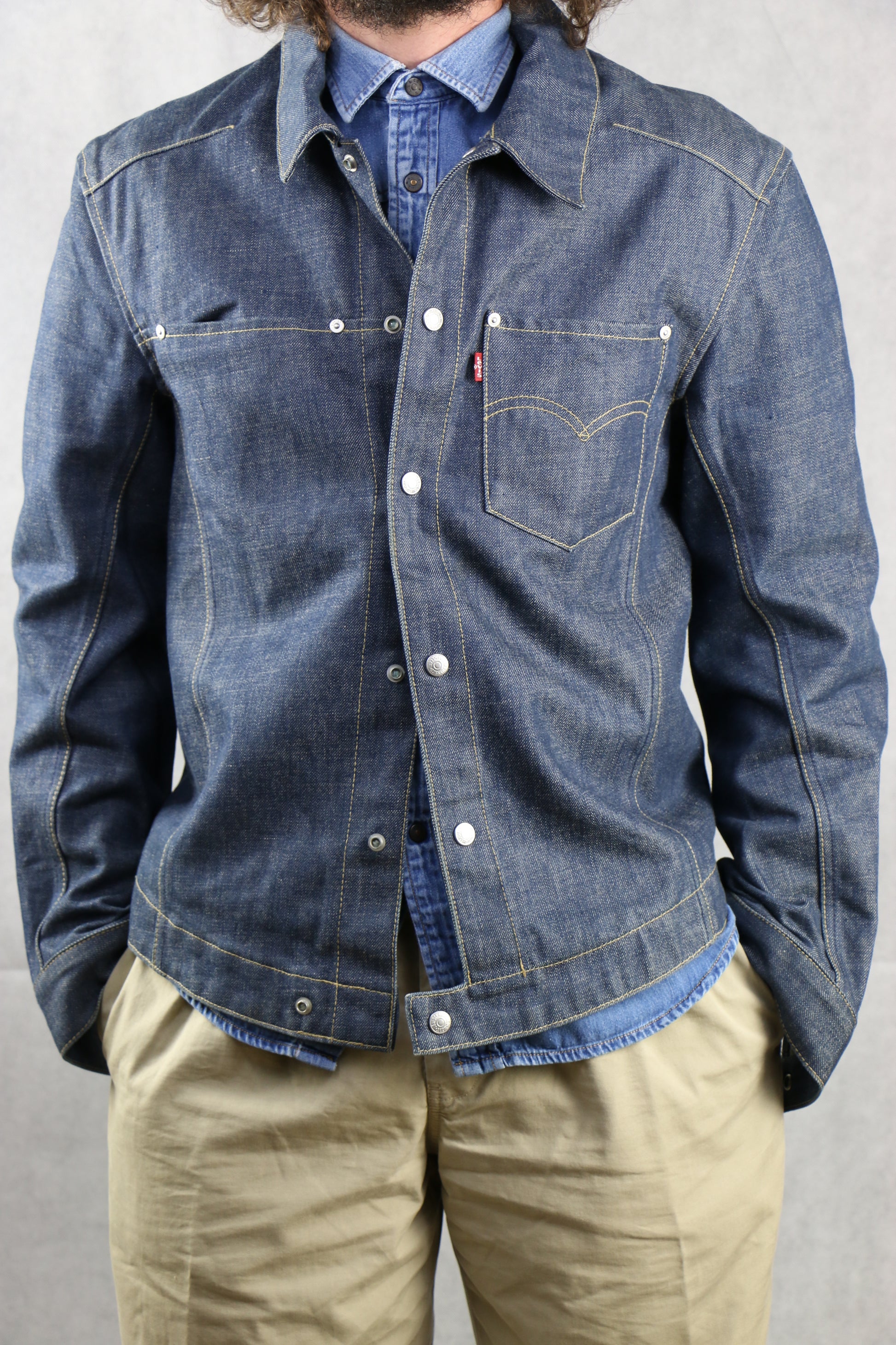 Levi's 'Engineer' Denim Jacket M - vintage clothing clochard92.com