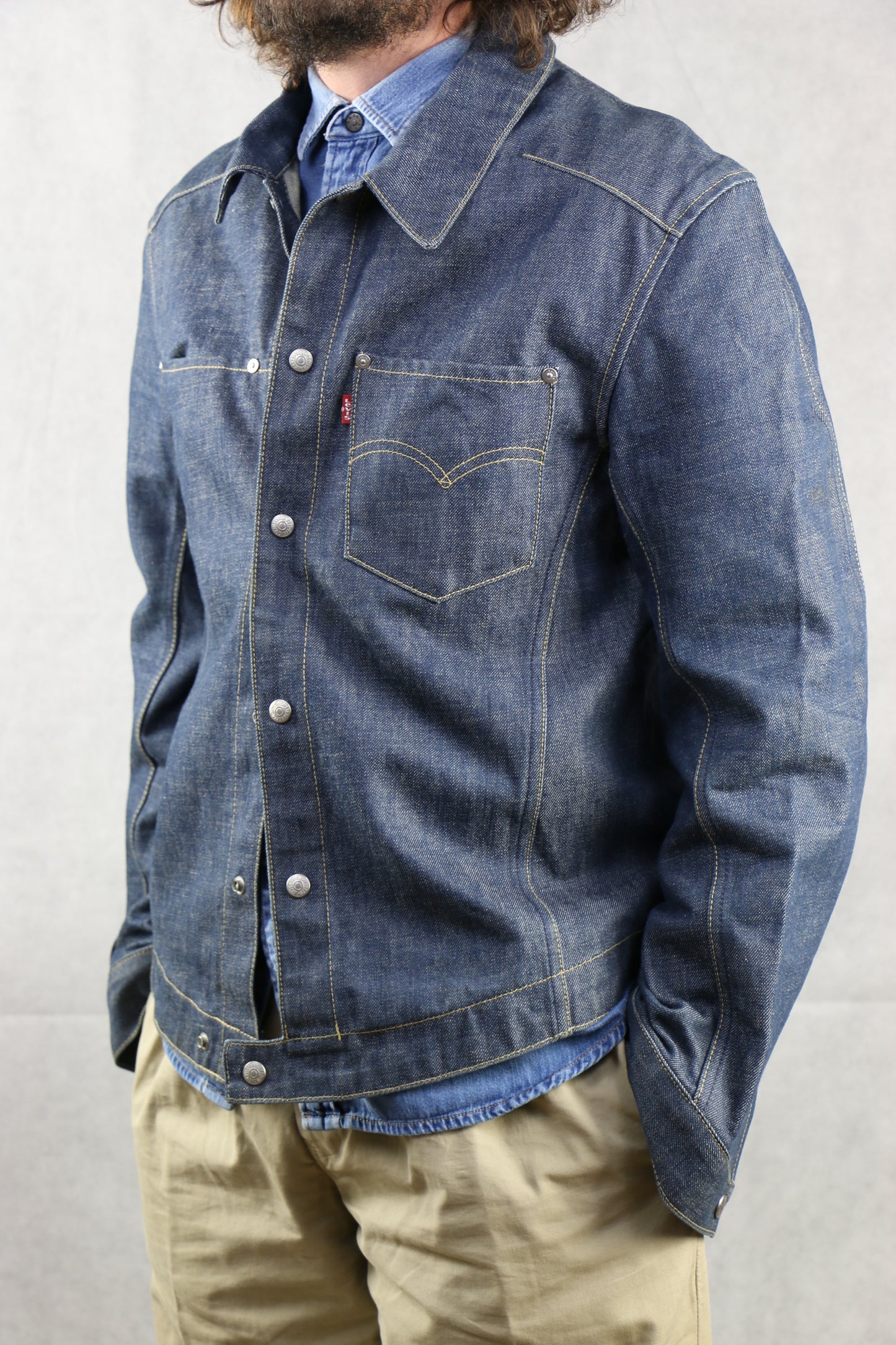 Levi's 'Engineer' Denim Jacket M - vintage clothing clochard92.com