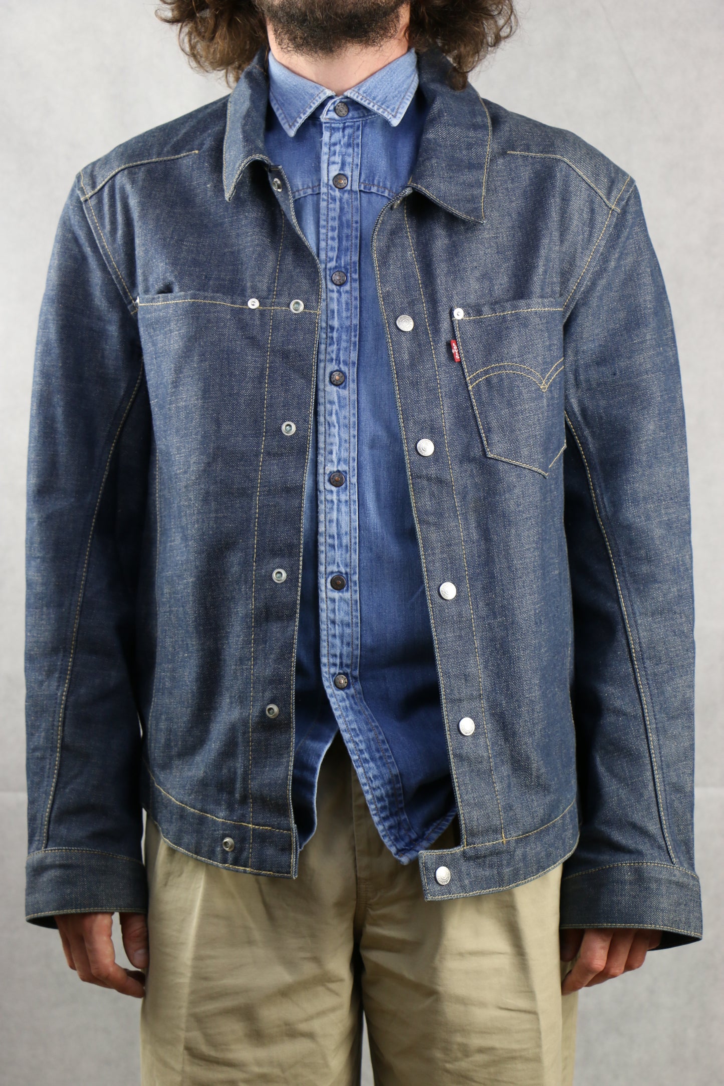 Levi's 'Engineer' Denim Jacket M - vintage clothing clochard92.com