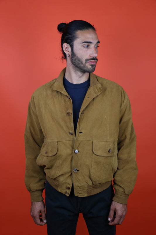 Suede Jacket Genuine Leather - vintage clothing clochard92.com