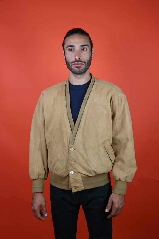 Jacques La Font Suede Cardigan Jacket - vintage clothing clochard92.com