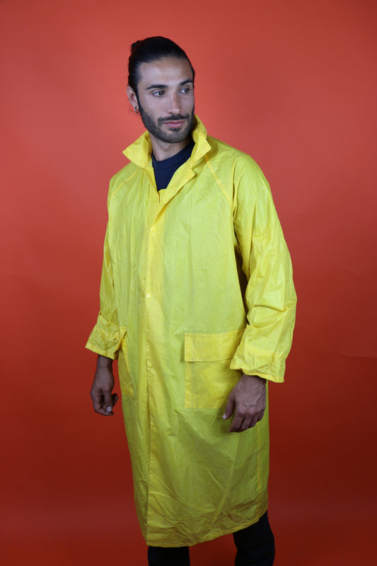 Yellow Lightweight Fisherman Raincoat - vintage clothing clochard92.com