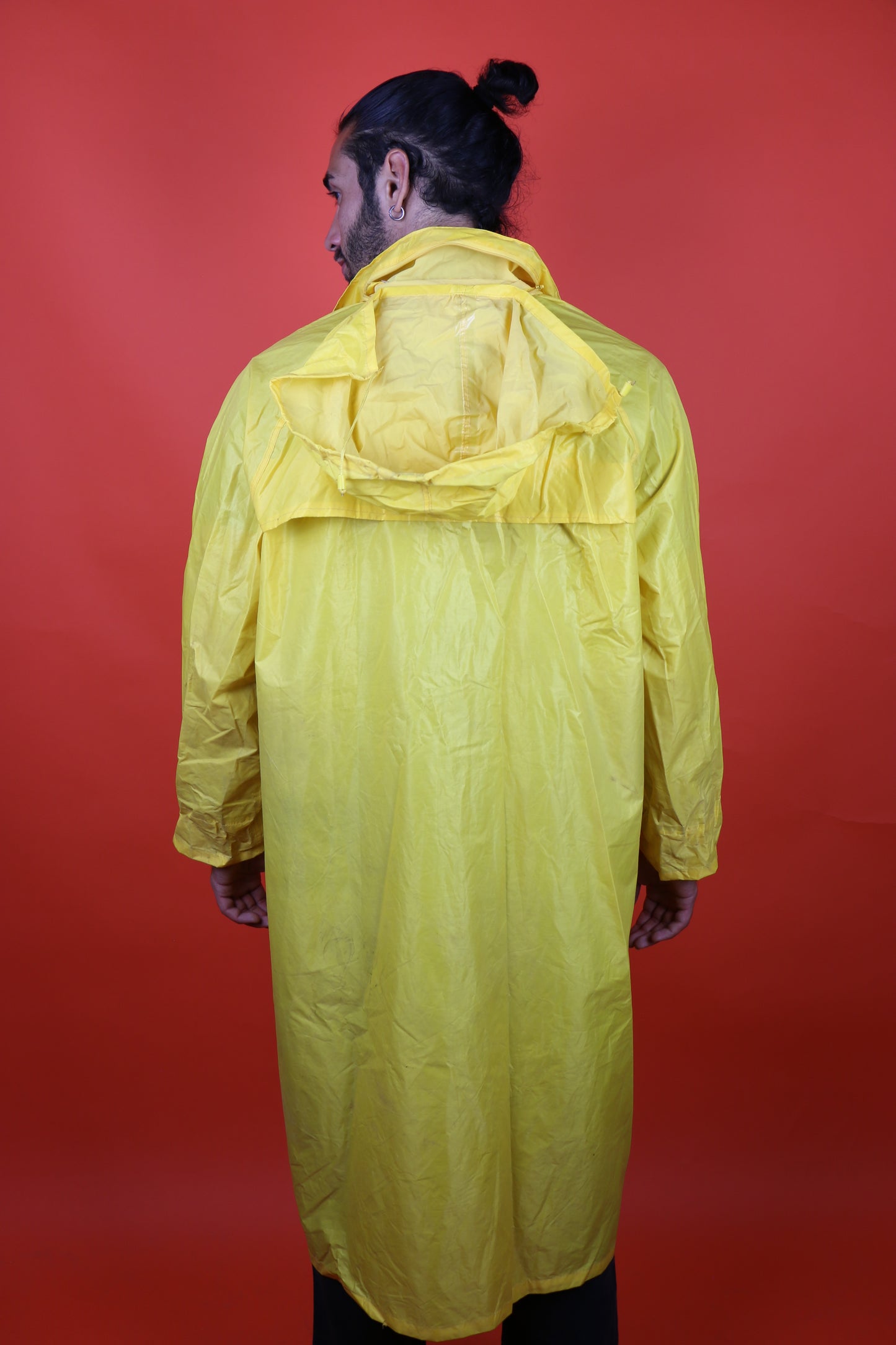 Yellow Lightweight Fisherman Raincoat - vintage clothing clochard92.com