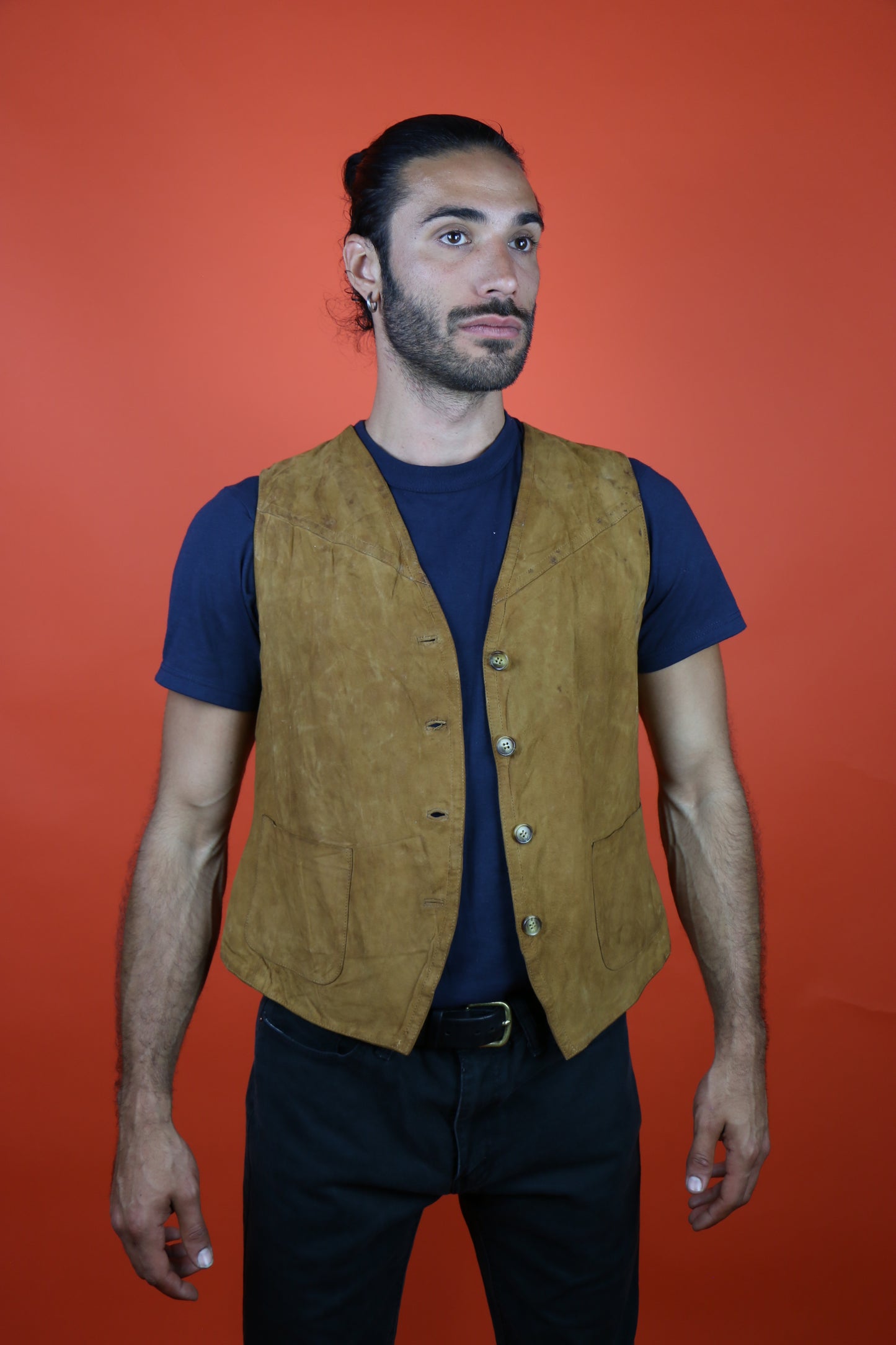 Prisma Suede Leather Vest - vintage clothing clochard92.com