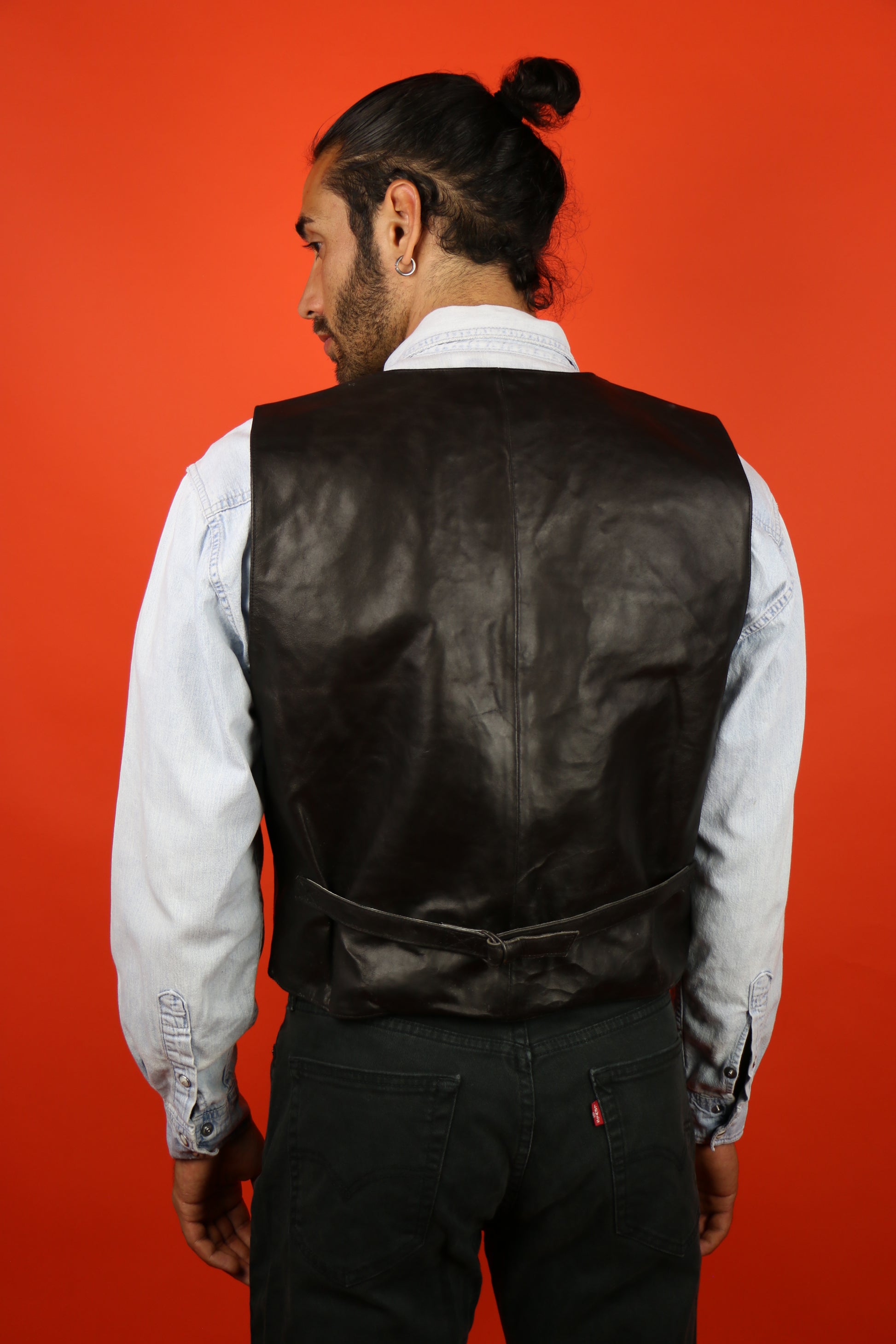 RIFLE Leather Vest - vintage clothing clochard92.com