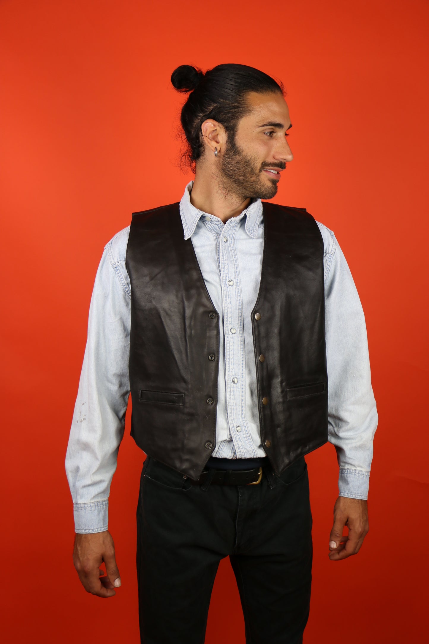 RIFLE Leather Vest - vintage clothing clochard92.com