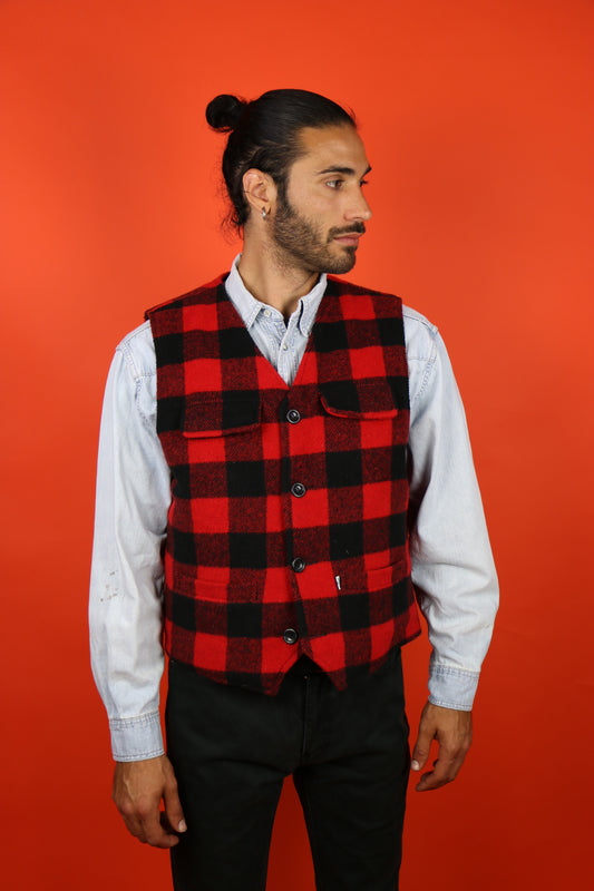 Levi's 'White Tab' Flannel Vest - vintage clothing clochard92.com