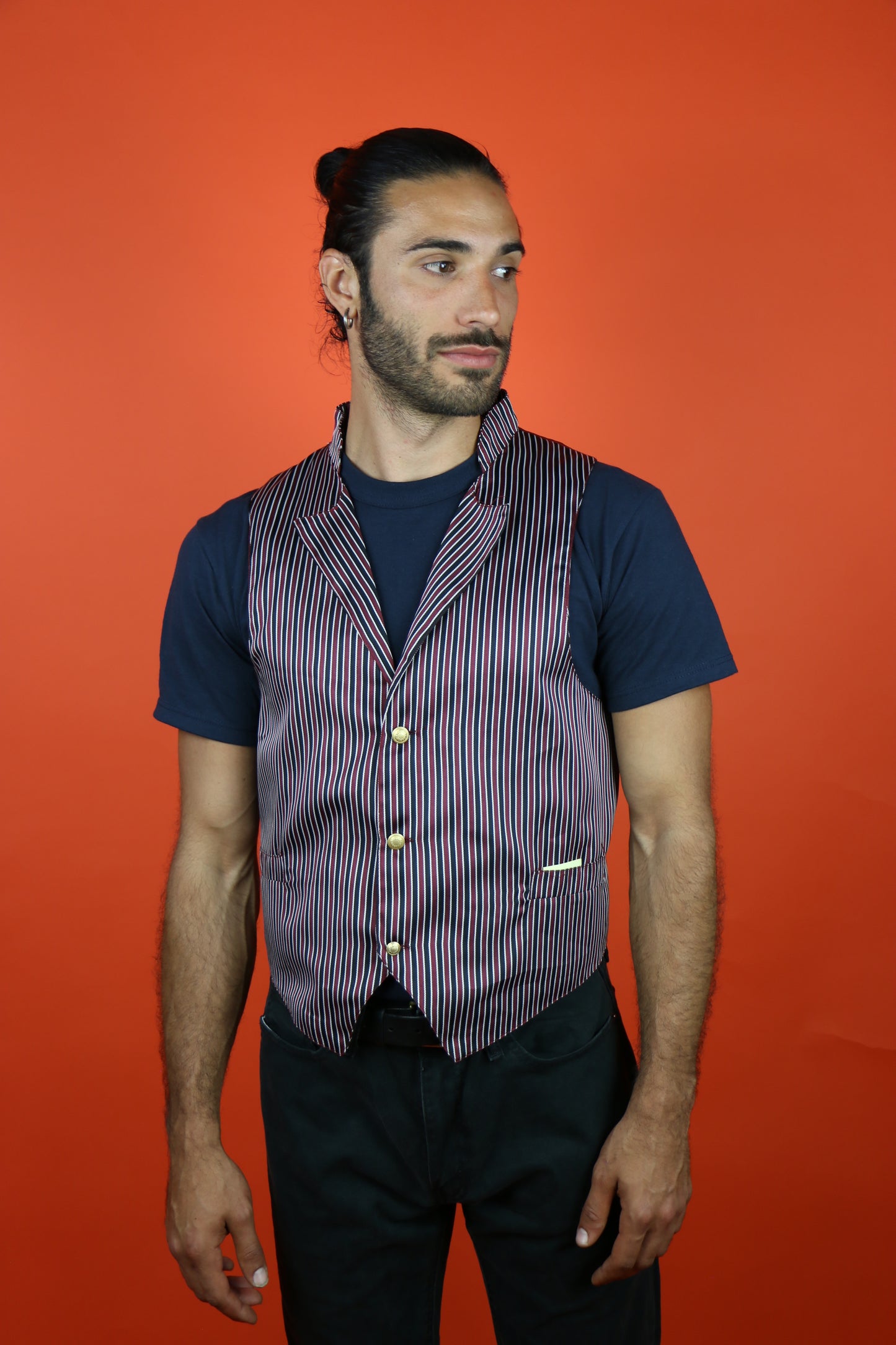 Roccobarocco Stripe Vest - vintage clothing clochard92.com