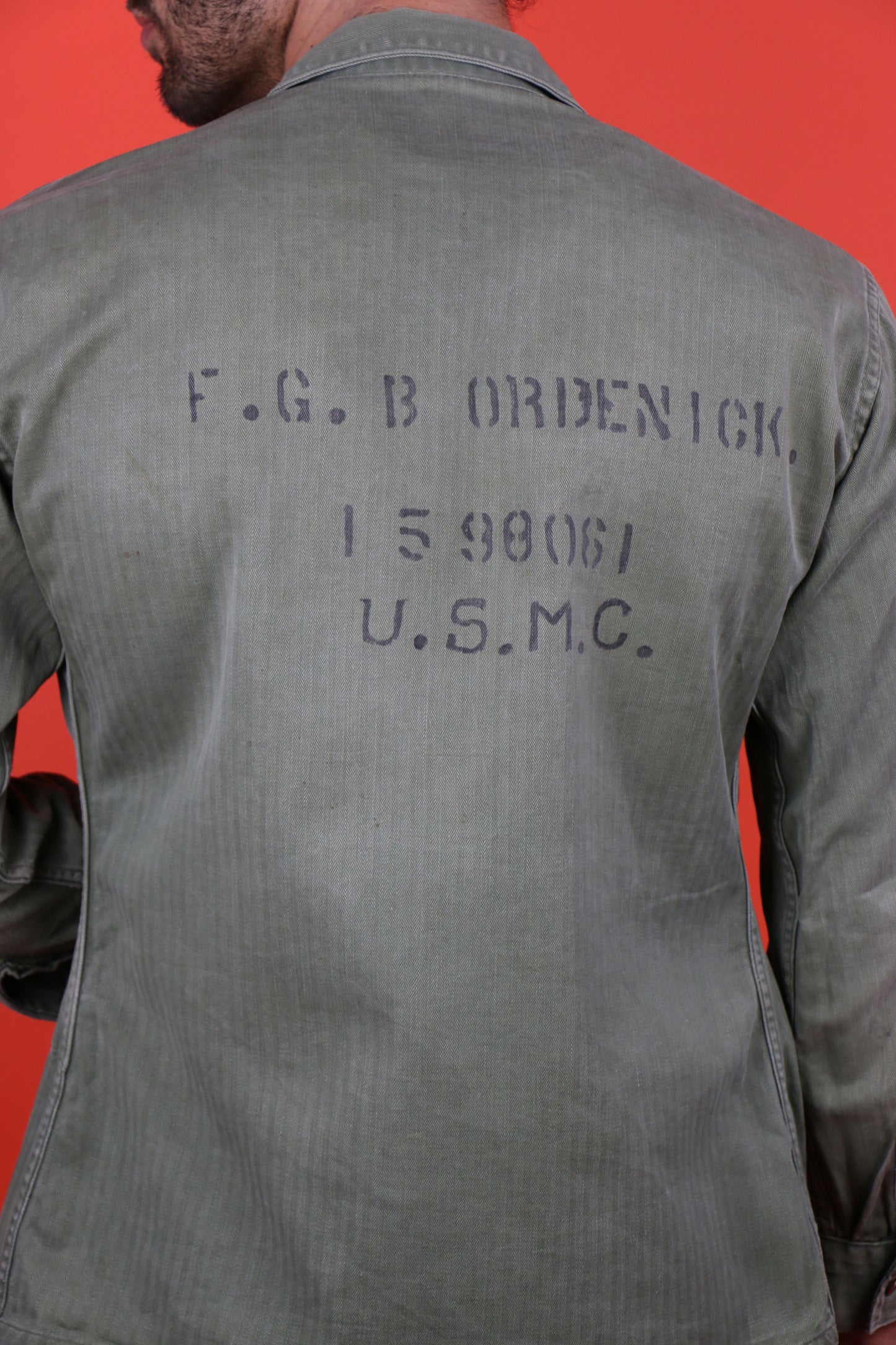 USMC P-53 HBT Shirt - vintage clothing clochard92.com