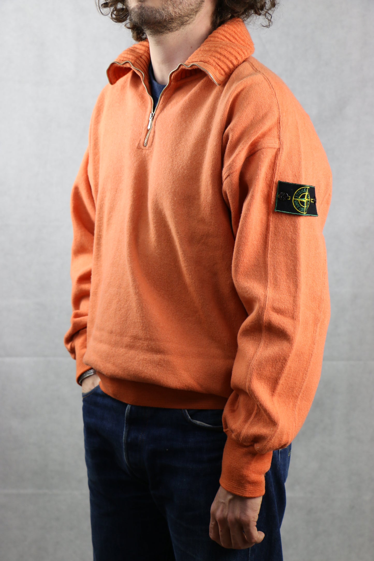 Stone Island Orange Sweater - vintage clothing clochard92.com