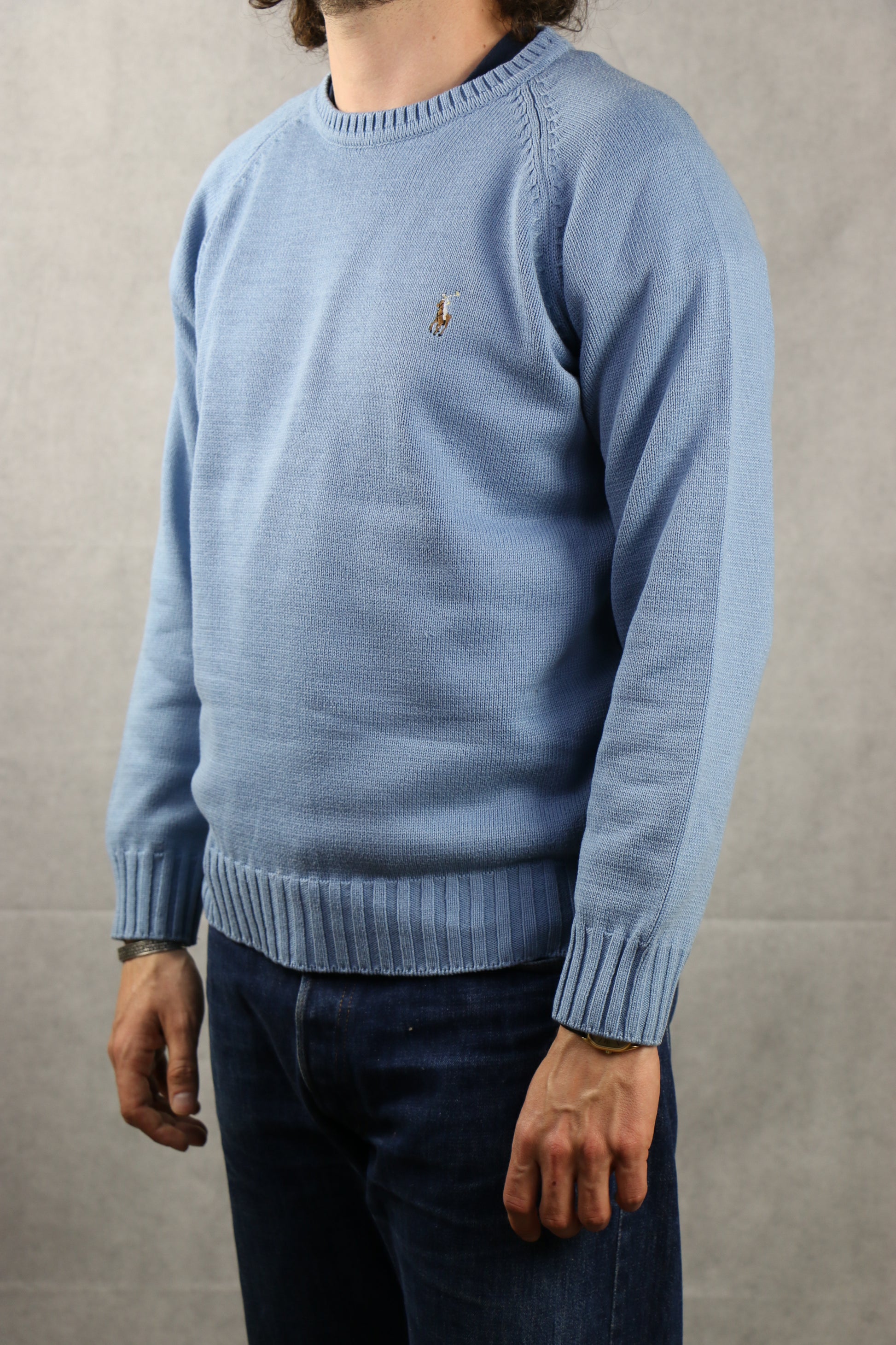 Ralph Lauren Sky Blue Sweater - vintage clothing clochard92.com