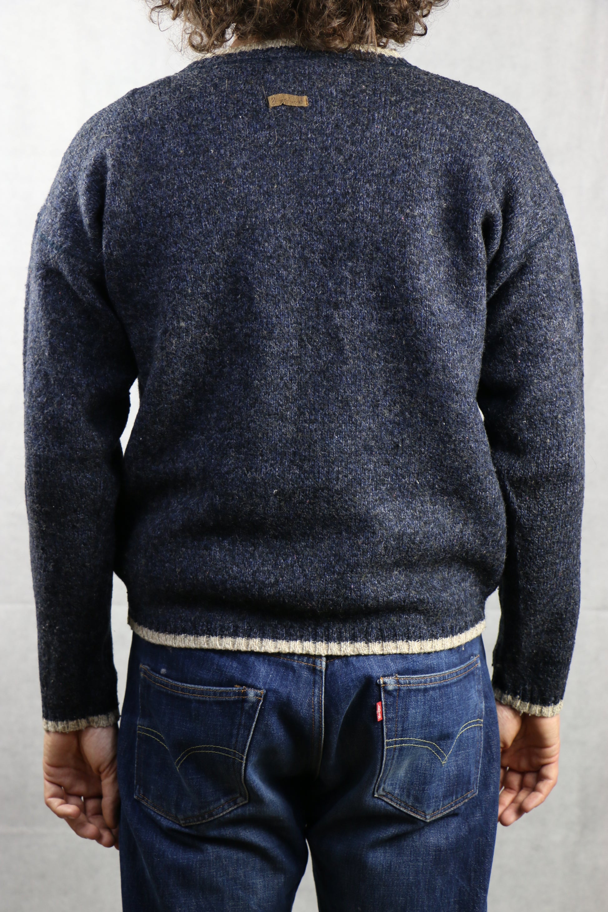 Woolrich Navy Sweater - vintage clothing clochard92.com