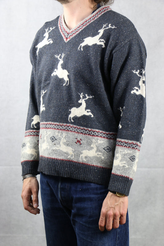 Woolrich Sweater With Reindeer - vintage clothing clochard92.com
