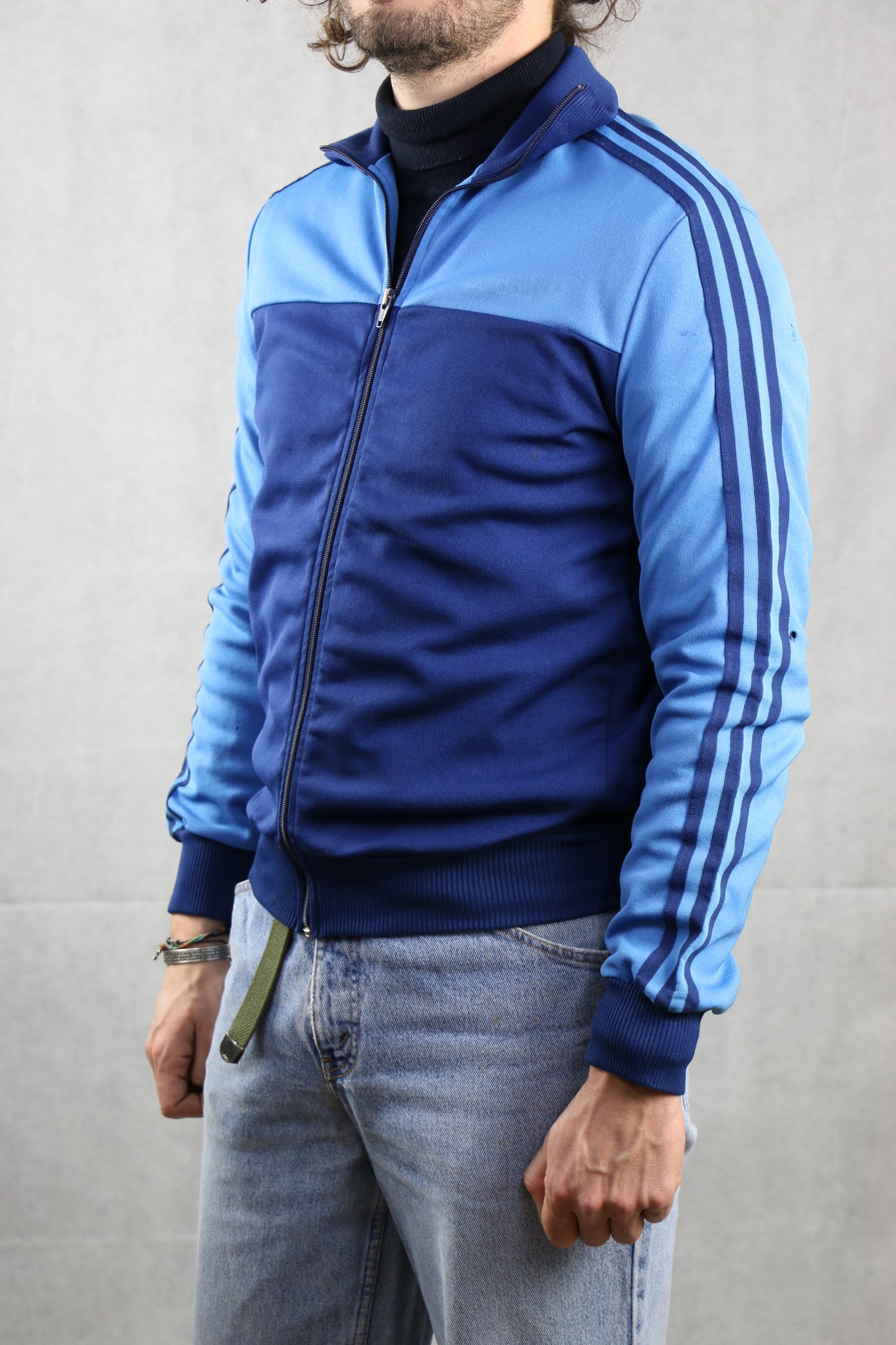 Adidas Track Jacket Two Tones f Blue - vintage clothing clochard92.com