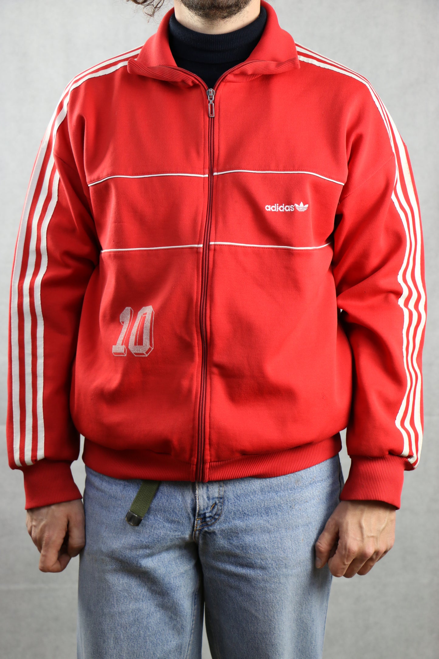 Adidas Red Track Jacket - vintage clothing clochard92.com