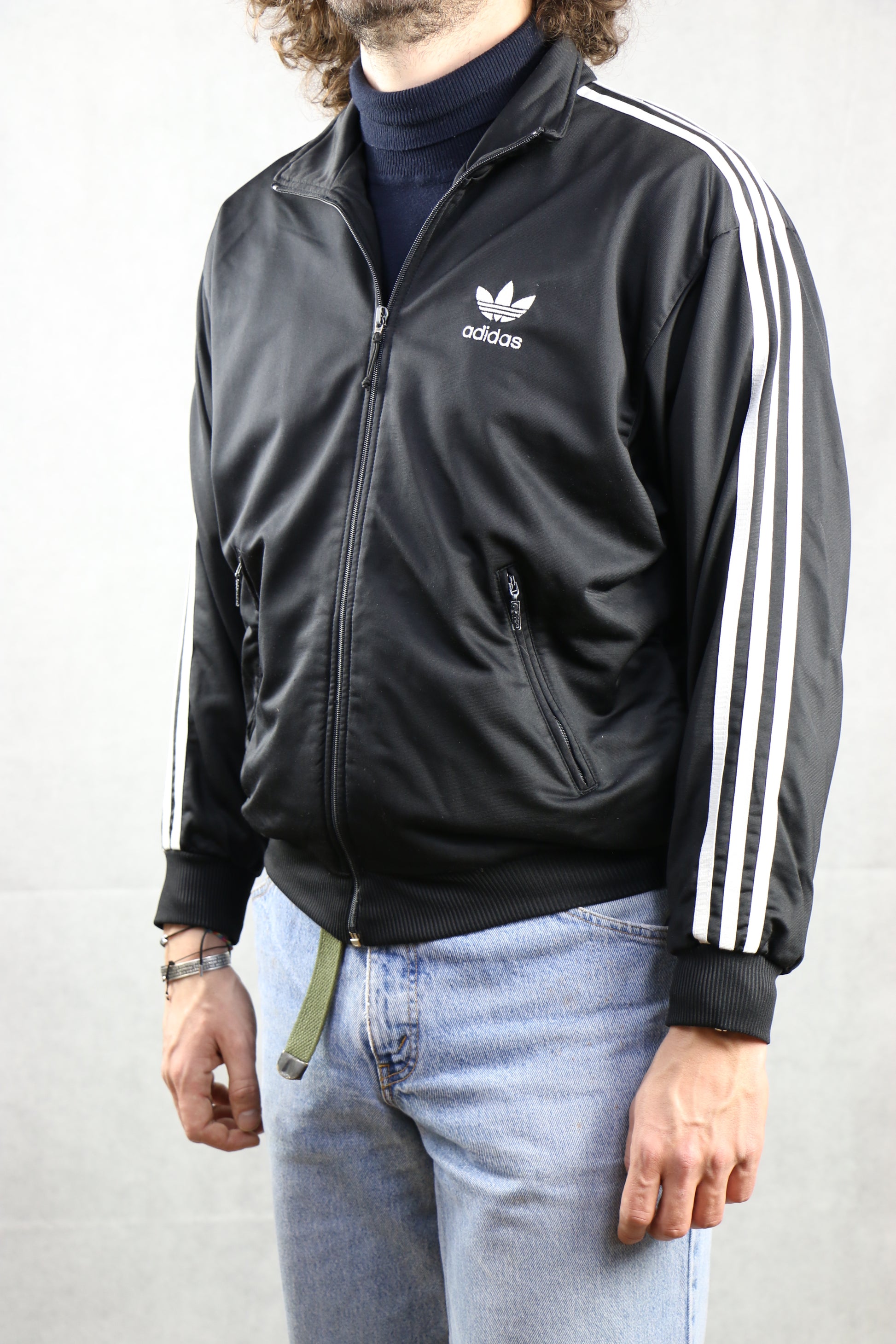Adidas Track Jacket Classic Black - vintage clothing clochard92.com