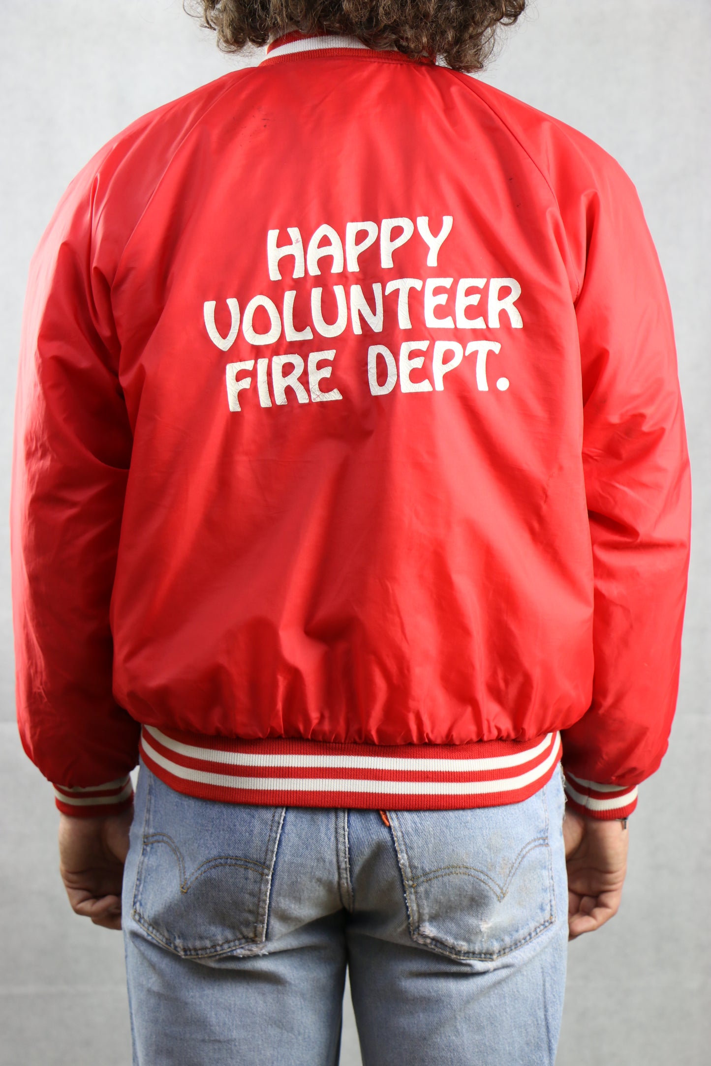 Satin Red Bomber Jacket - vintage clothing clochard92.com