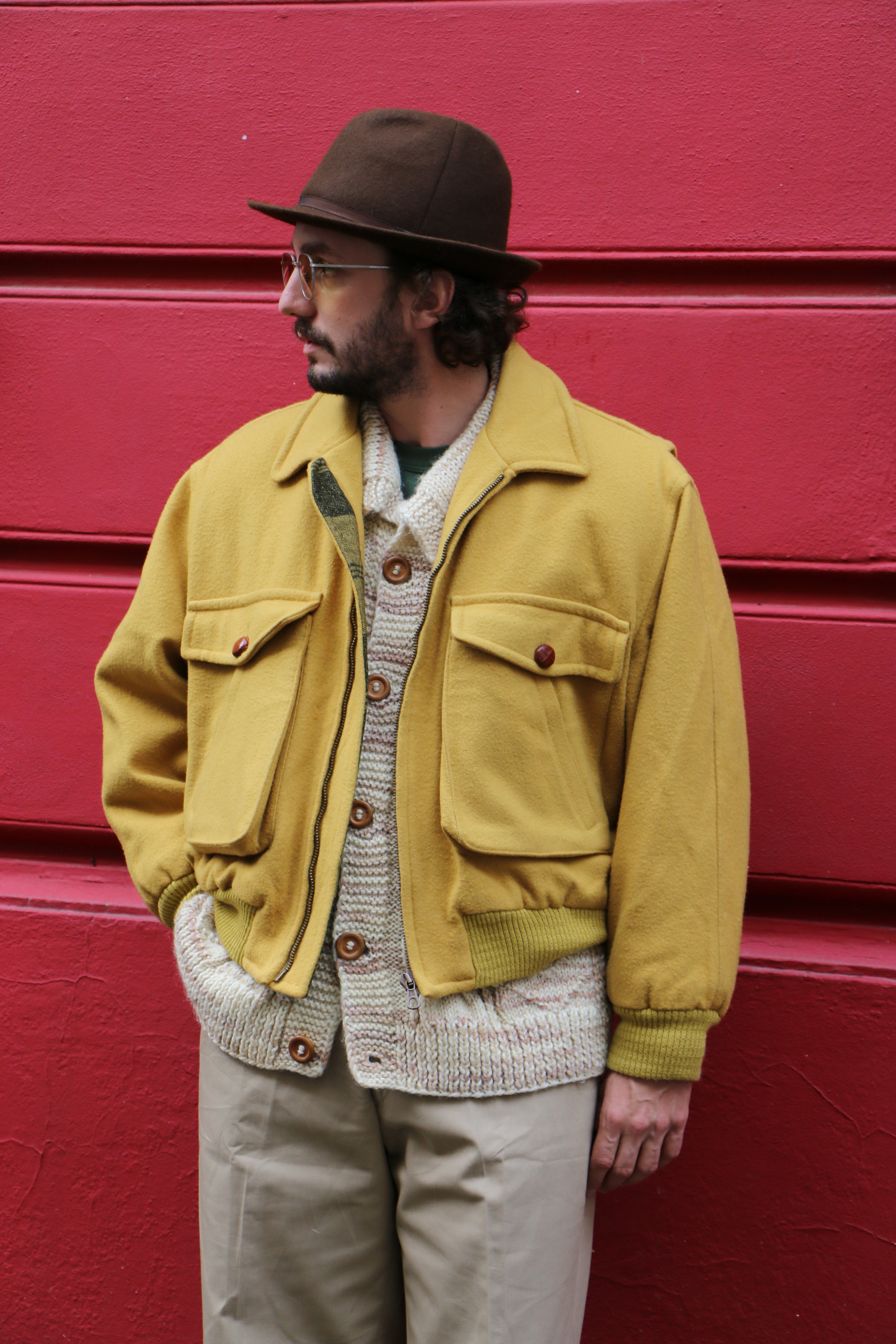 Wool Bomber Jacket Vintage Store Clochard92