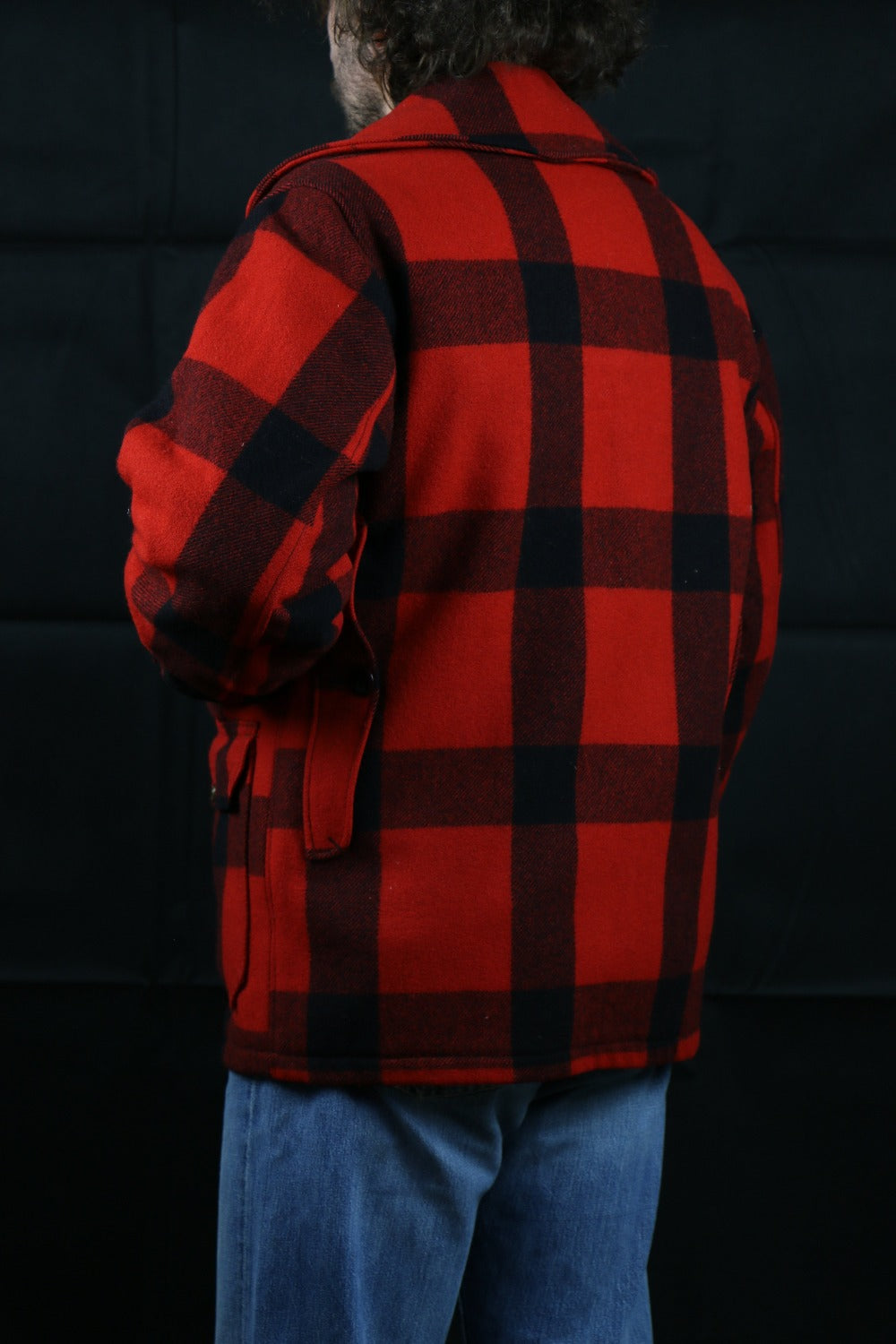 Woolrich Red and Black Plaid Jacket 60s, clochard92.com