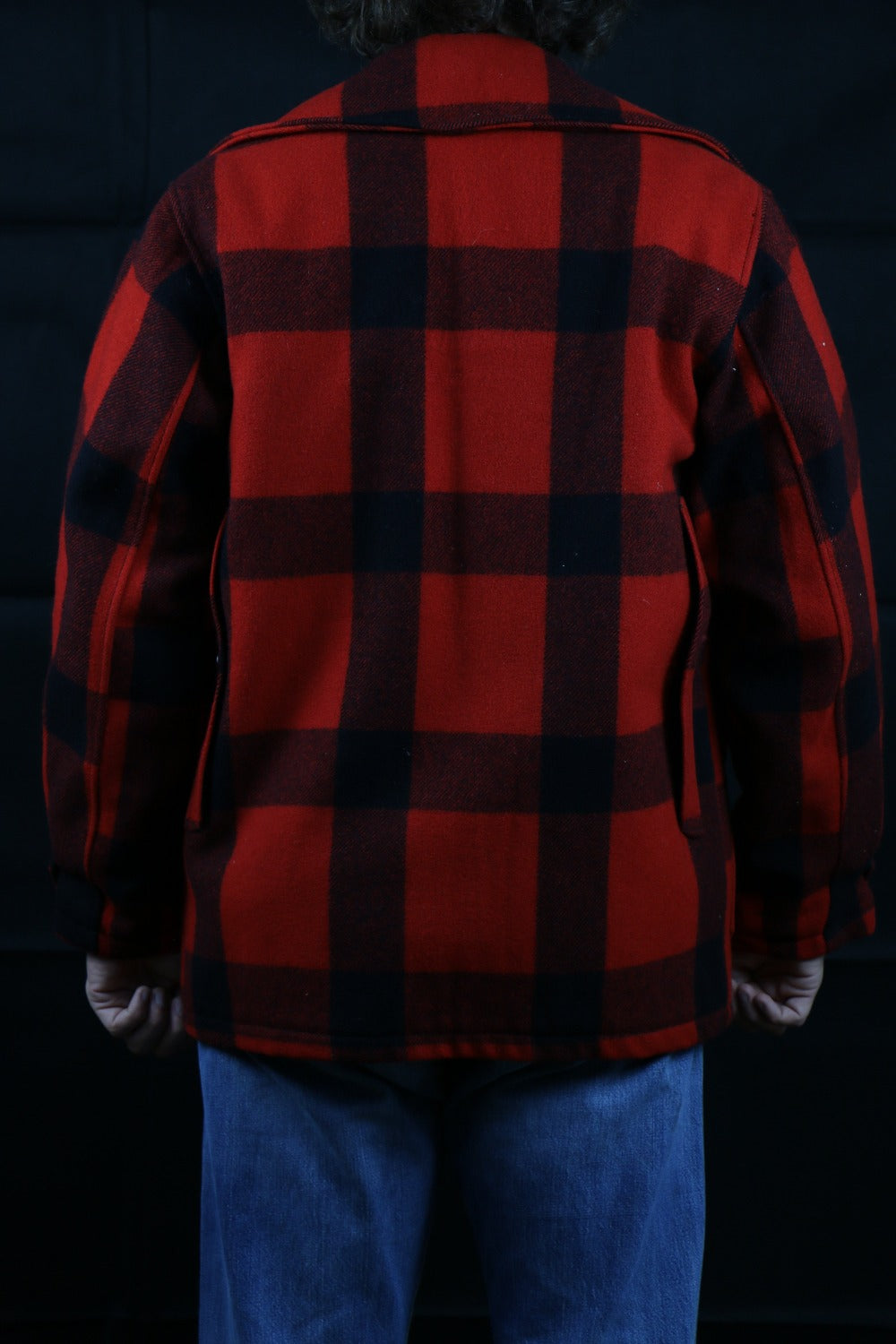 Woolrich Red and Black Plaid Jacket 60s, clochard92.com