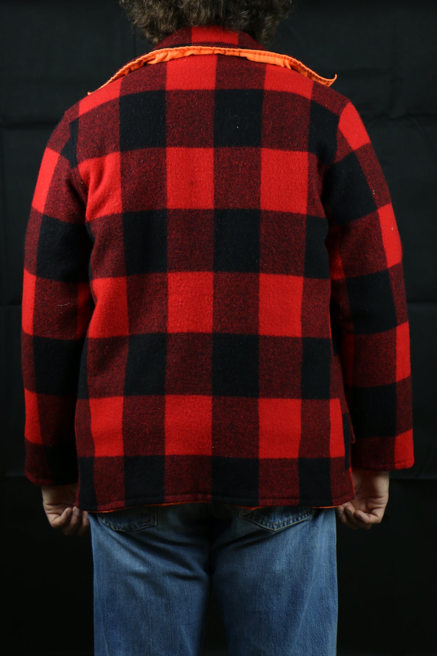 Wool Buffalo Plaid Talon Zip Reversable Jacket, clochard92.com