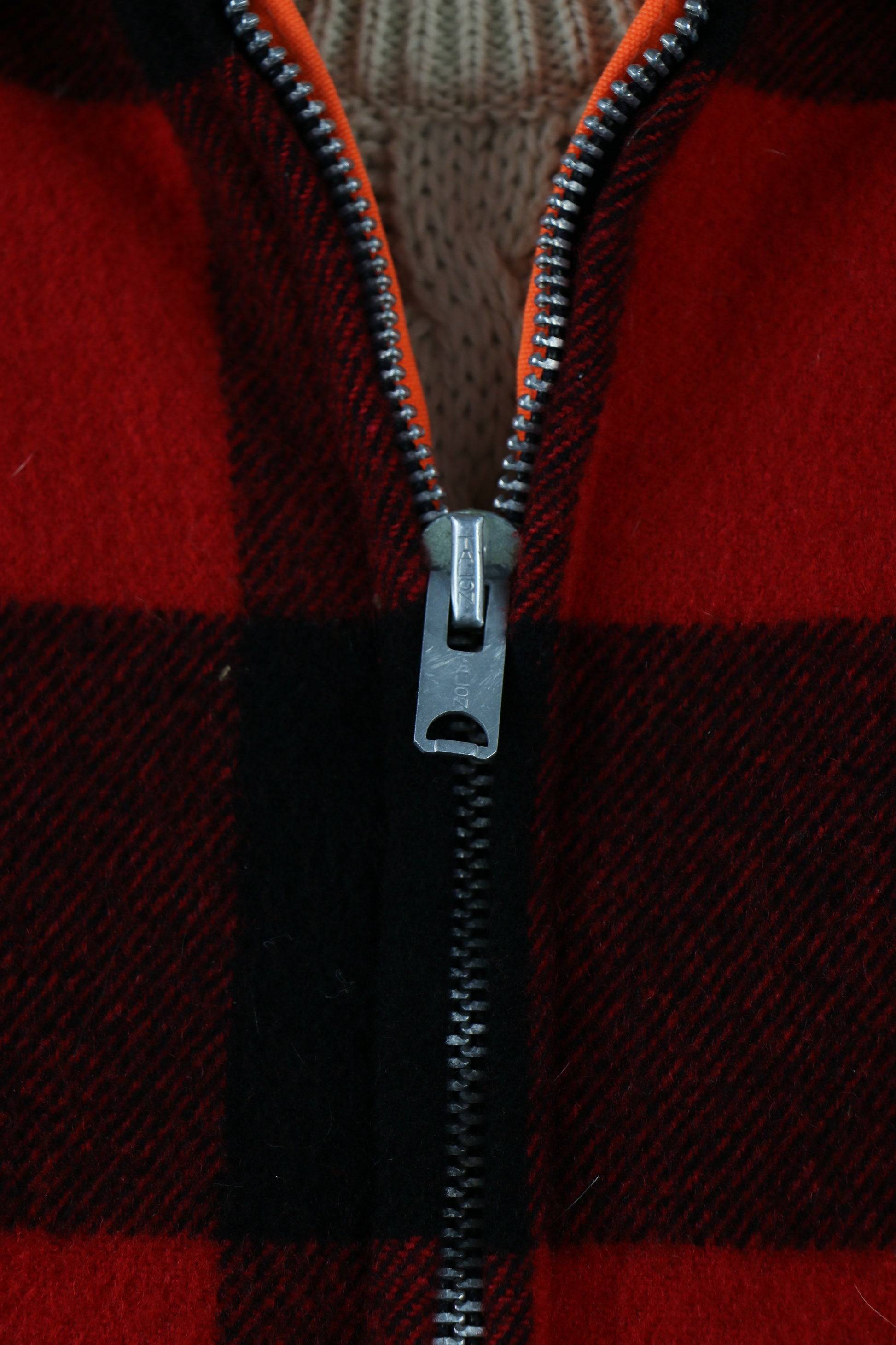 Wool Buffalo Plaid Talon Zip Reversable Jacket, clochard92.com