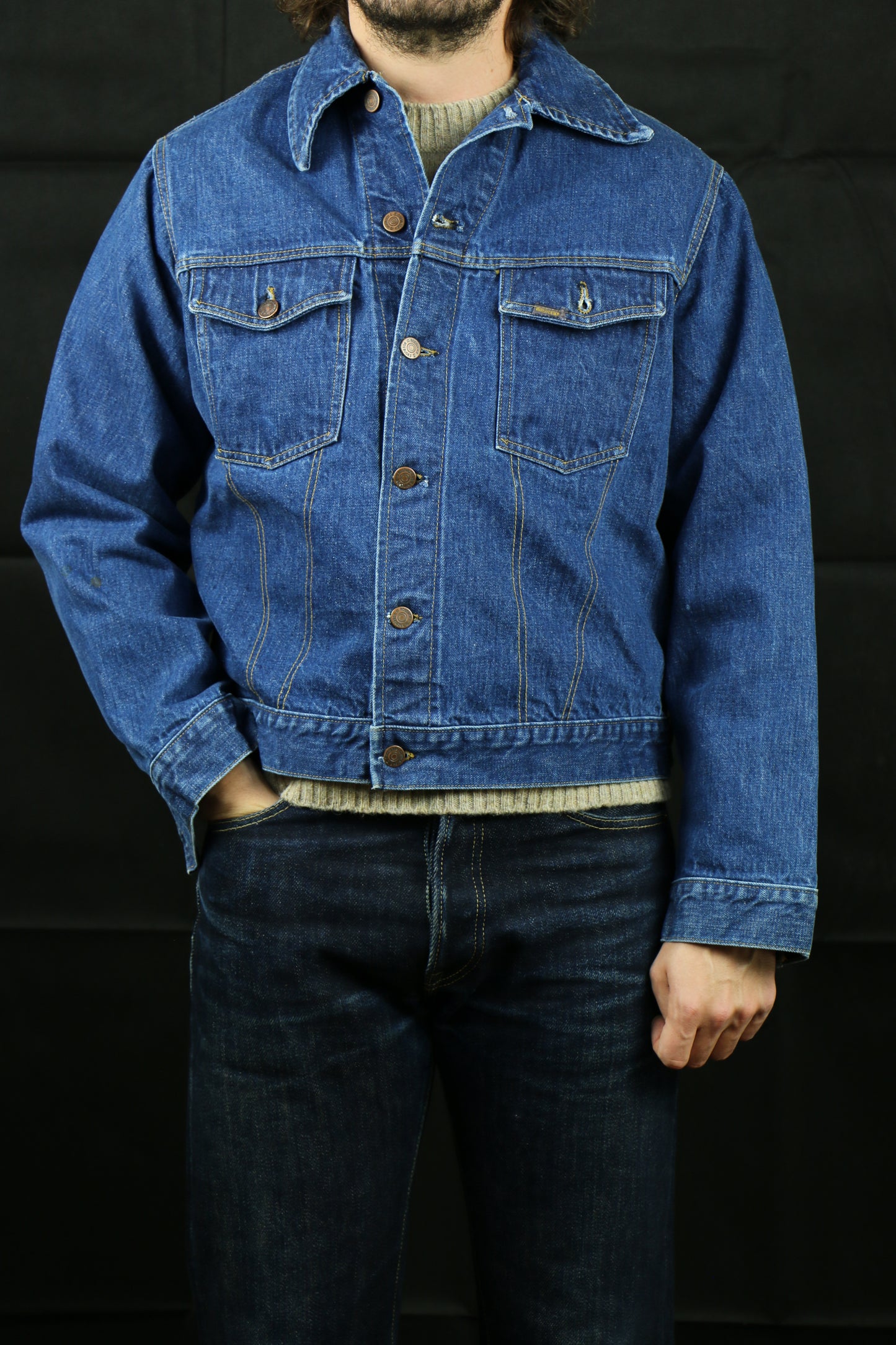 Roebucks Selvedge denim jacket 70s, clochard92.com