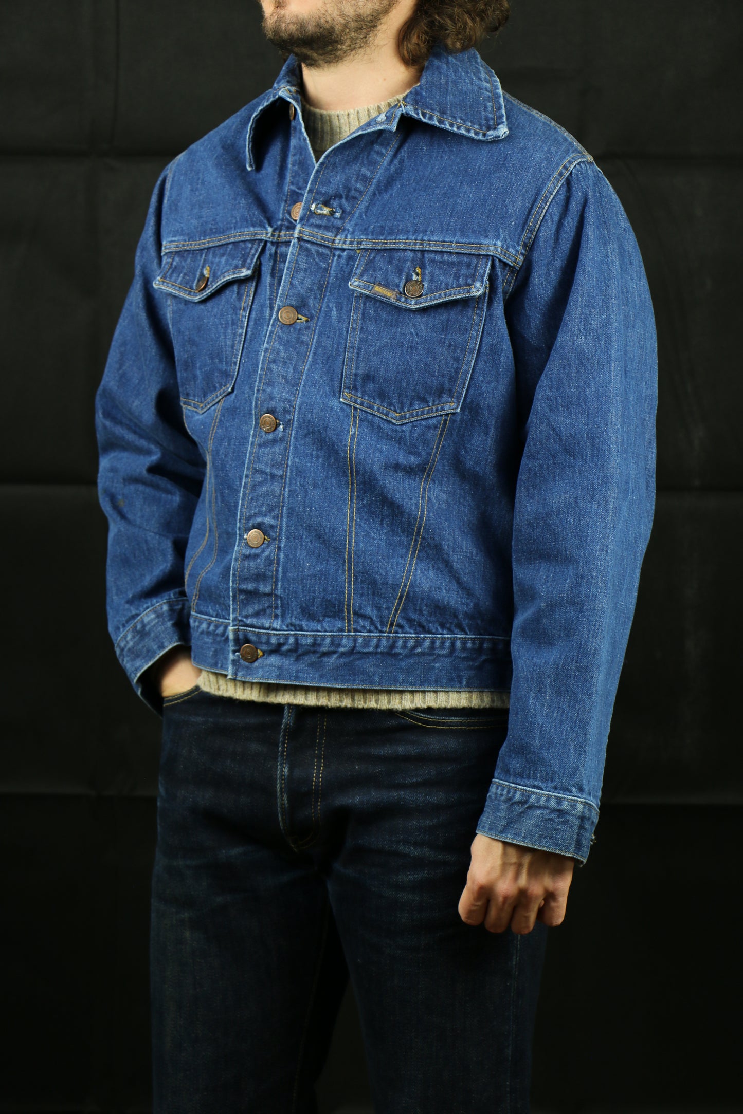 Roebucks Selvedge denim jacket 70s, clochard92.com