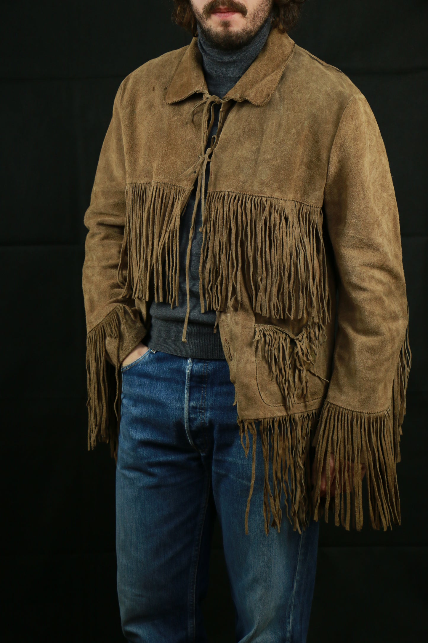 Native American Western Suede Jacket, clochard92.com