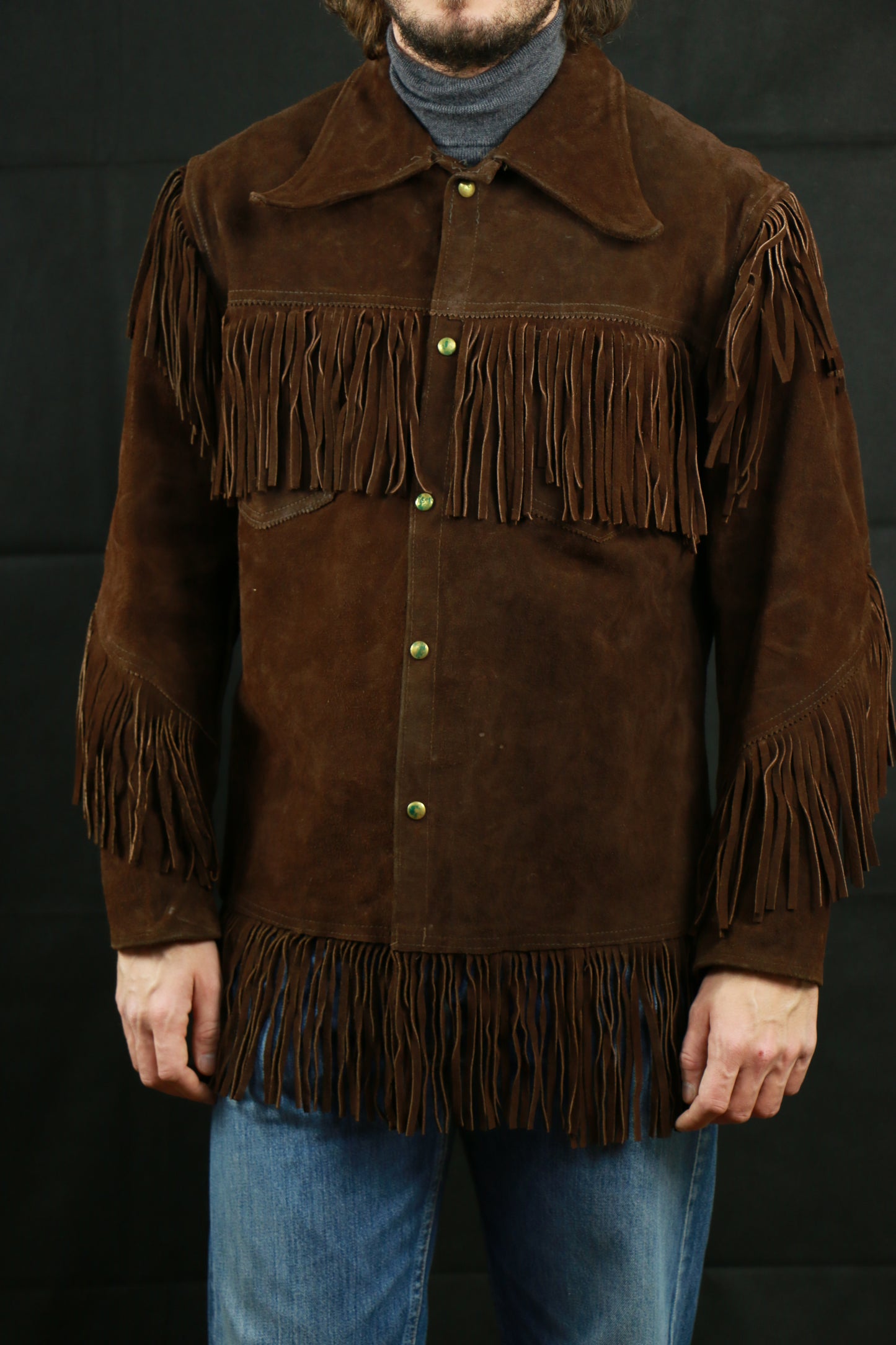 Fringe Suede Western Jacket 60s, clochard92.com