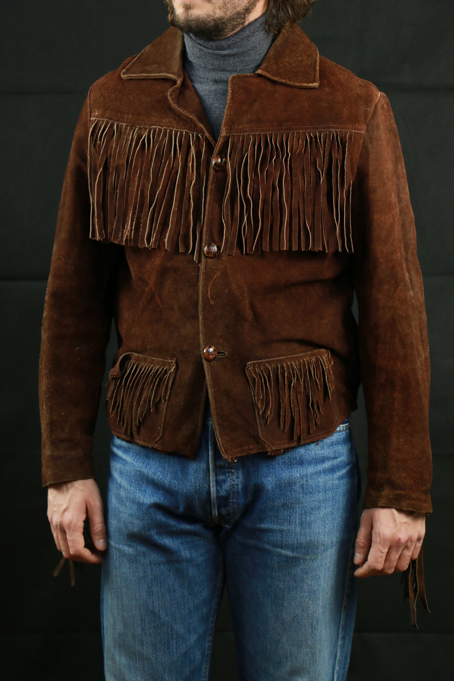 Fringe Suede Leather Jacket, clochard92.com