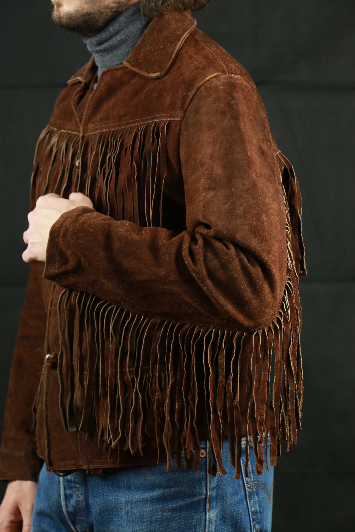 Fringe Suede Leather Jacket, clochard92.com