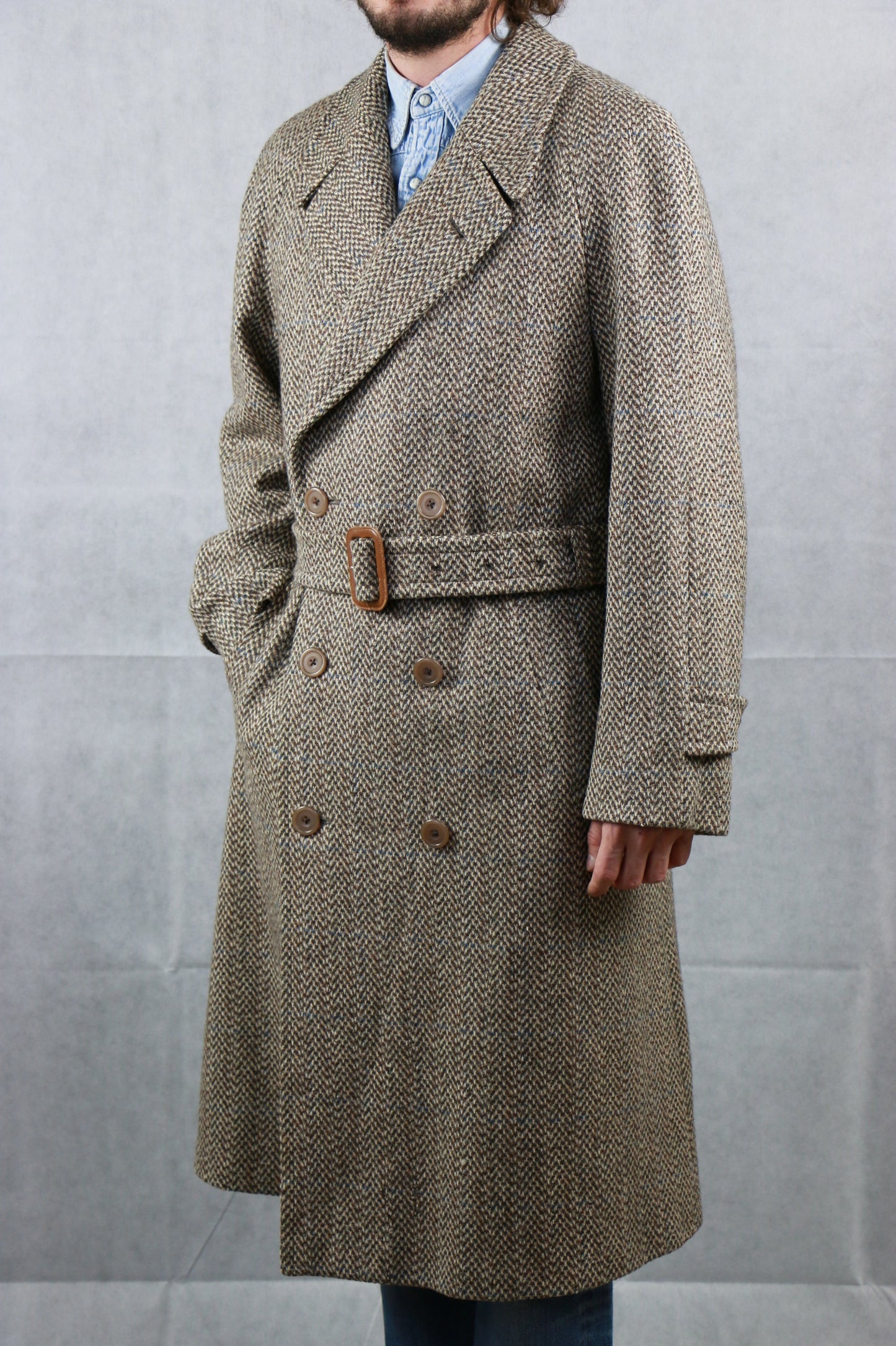 Aquascutum Double-breasted Tweed Coat - vintage clothing clochard92.com 