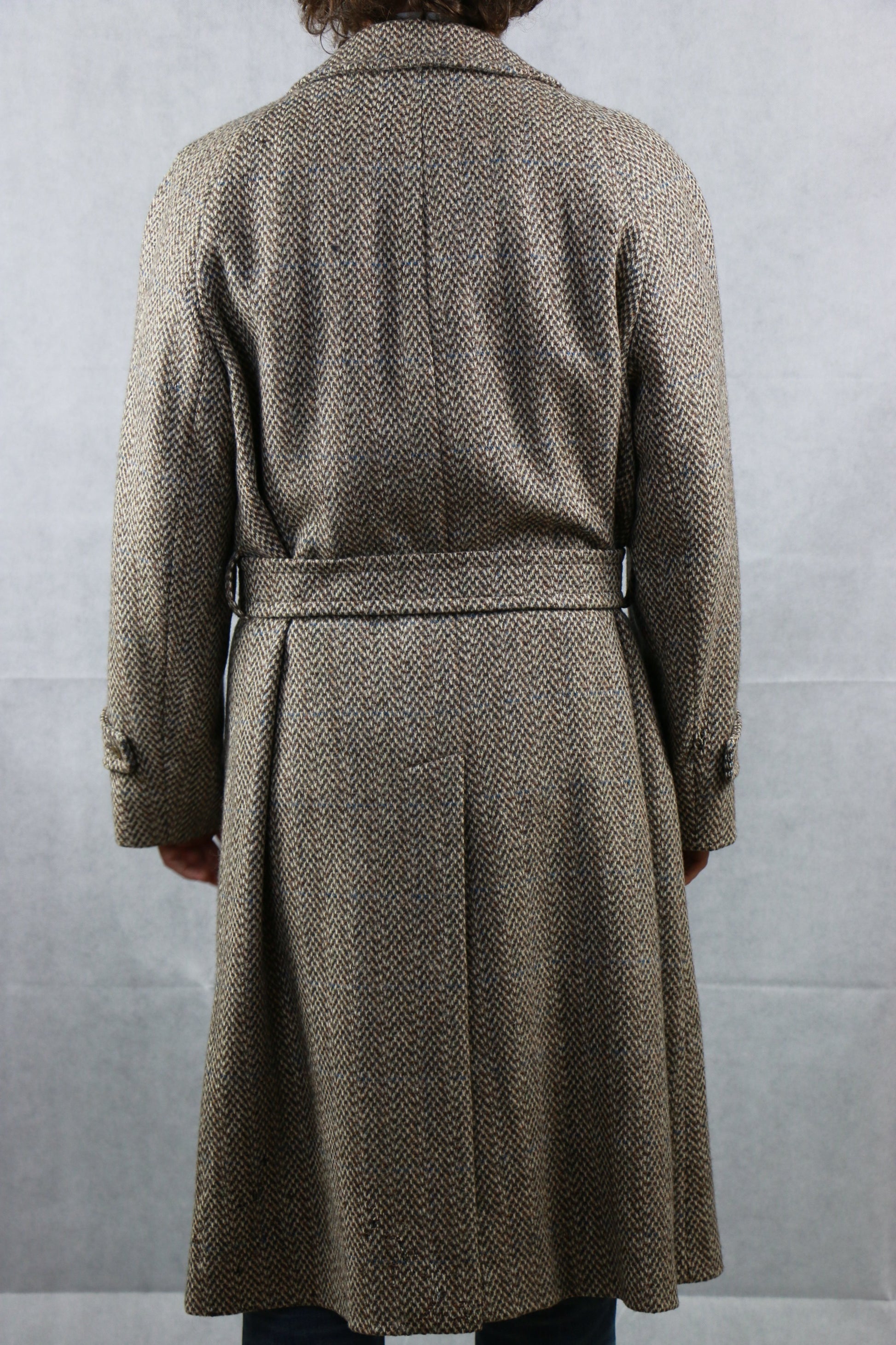 Aquascutum Double-breasted Tweed Coat Vintage Store