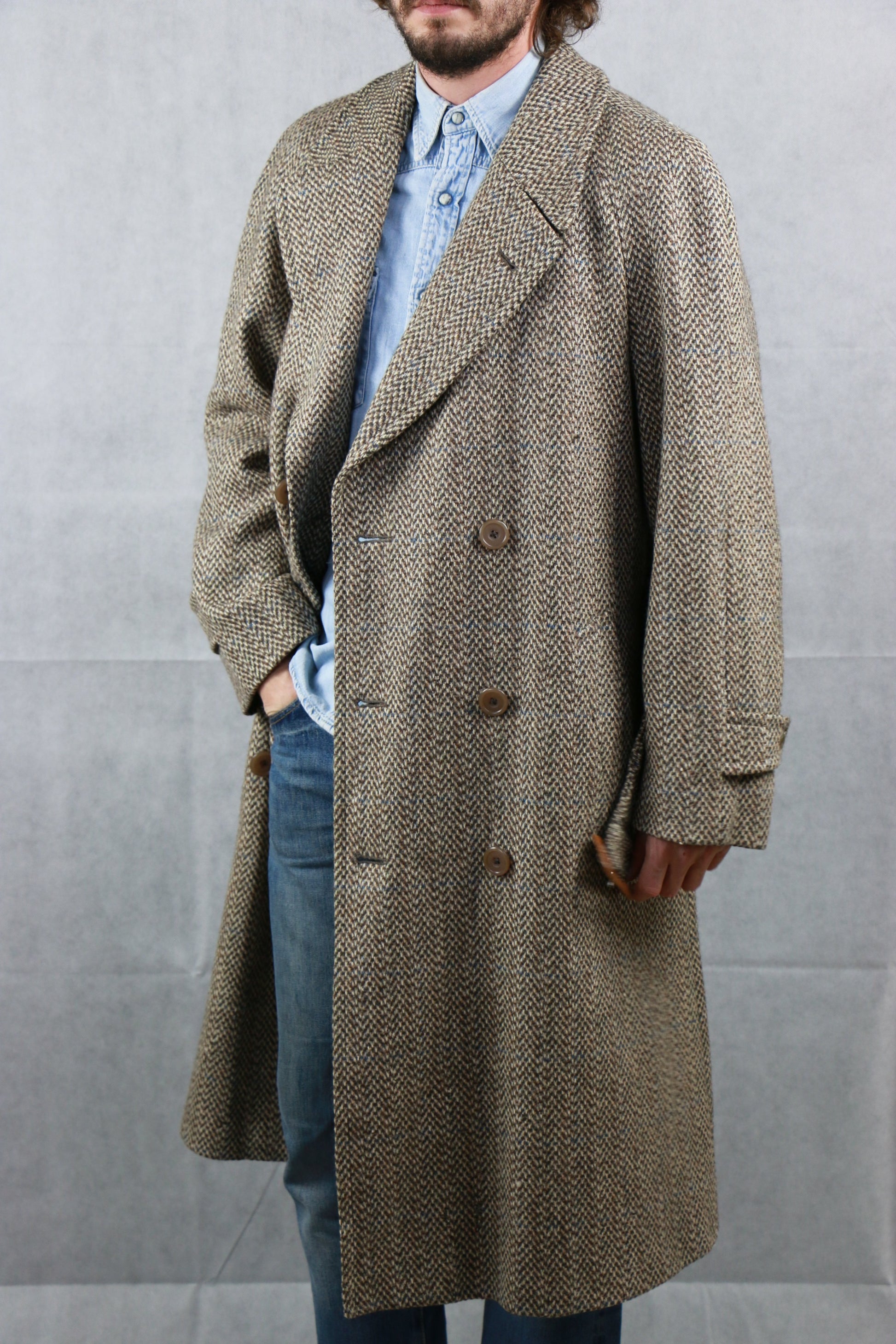 Aquascutum Double-breasted Tweed Coat - vintage clothing clochard92.com 