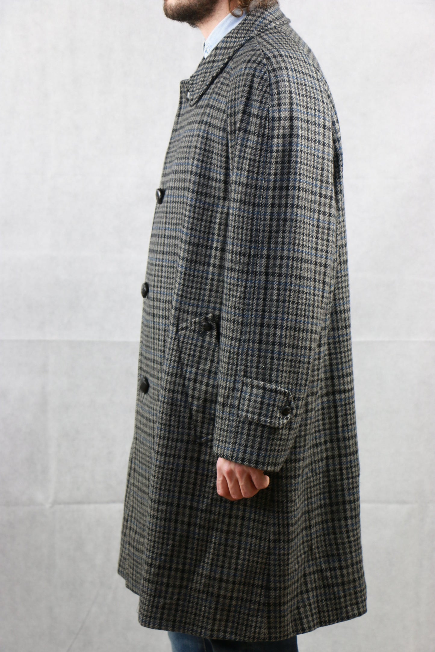 Aquascutum Checkered Wool Coat - vintage clothing clochard92.com